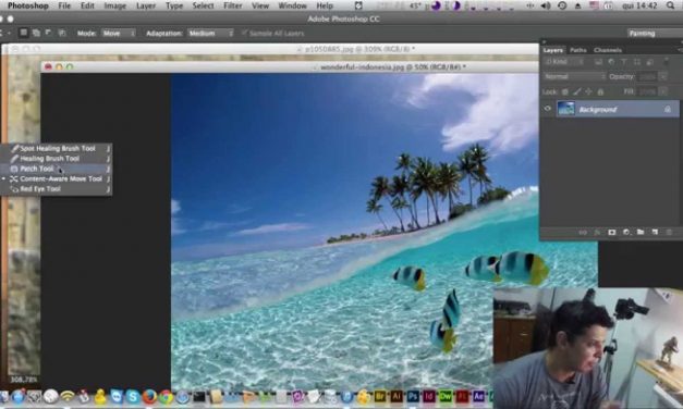 Curso de Photoshop CC #35 – CONTENT AWARE – Como Tirar objetos de uma fotografia??