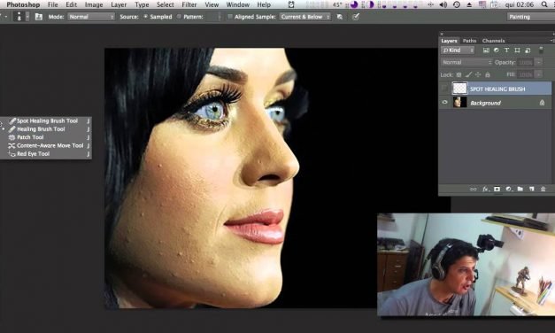 Limpeza de Pele no Photoshop – Curso de Photoshop CC #32 SPOT HEALING TOOL