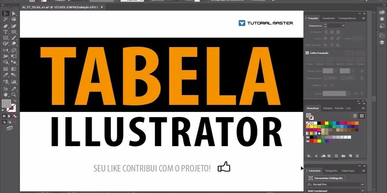 RÁPIDO E PRECISO – Veja como criar Tabela no Illustrator – Curso de Illustrator CC